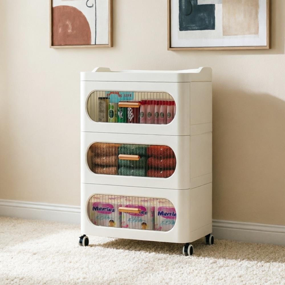 HongXing Wide Clear Storage Tower 3–7 Tiers Beige PP | Factory Direct 2
