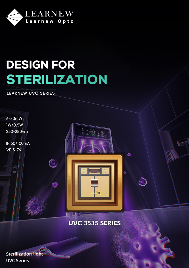 Learnew Opto bringt die UVC-LED-Serie UVC 3535 auf den Markt und ermöglicht damit Sterilisationsgeräte der nächsten Generation.
