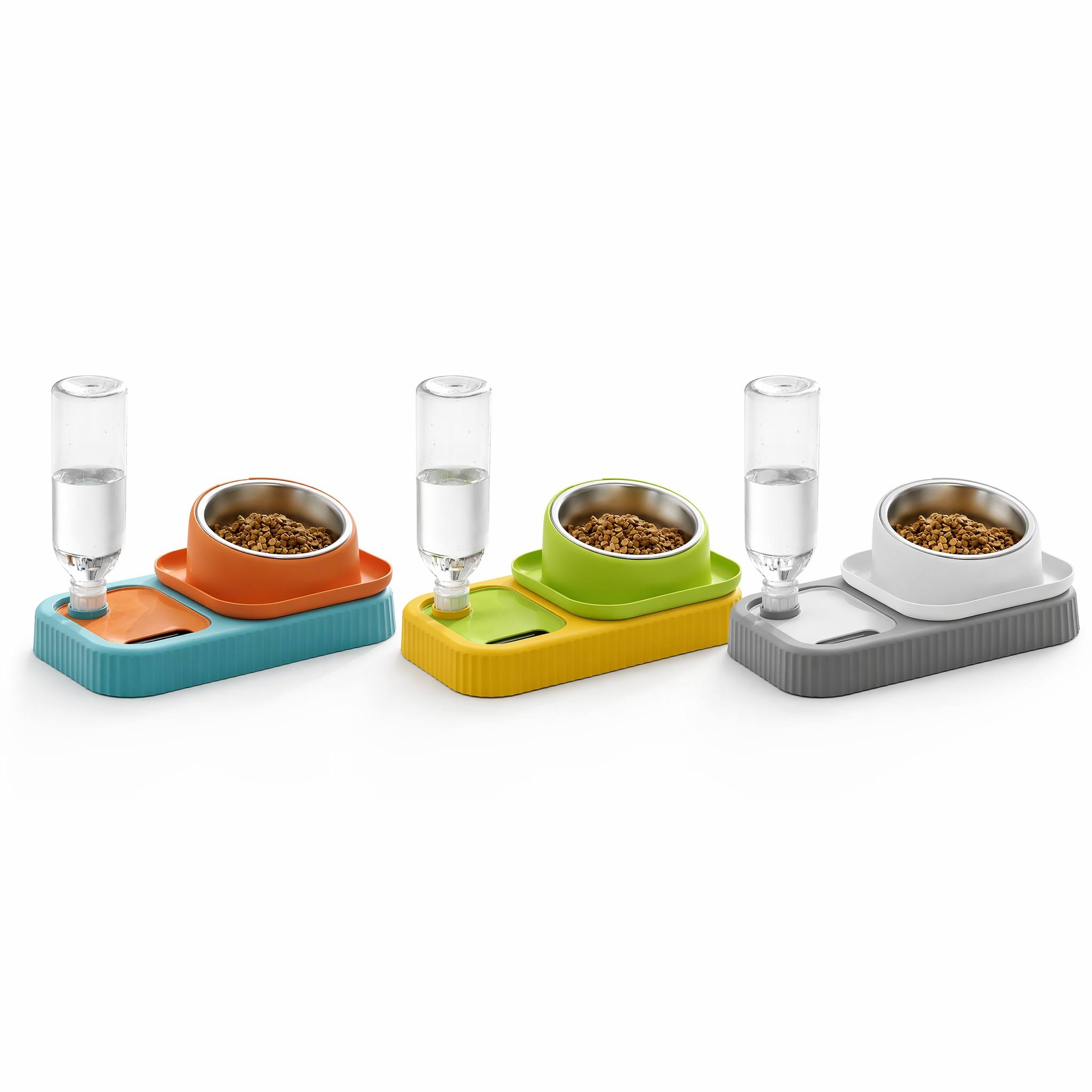 ROADREIGN-Removable PP Material Pet Feeding Food Water Bowl Slow Feeder Dog Bowls 6