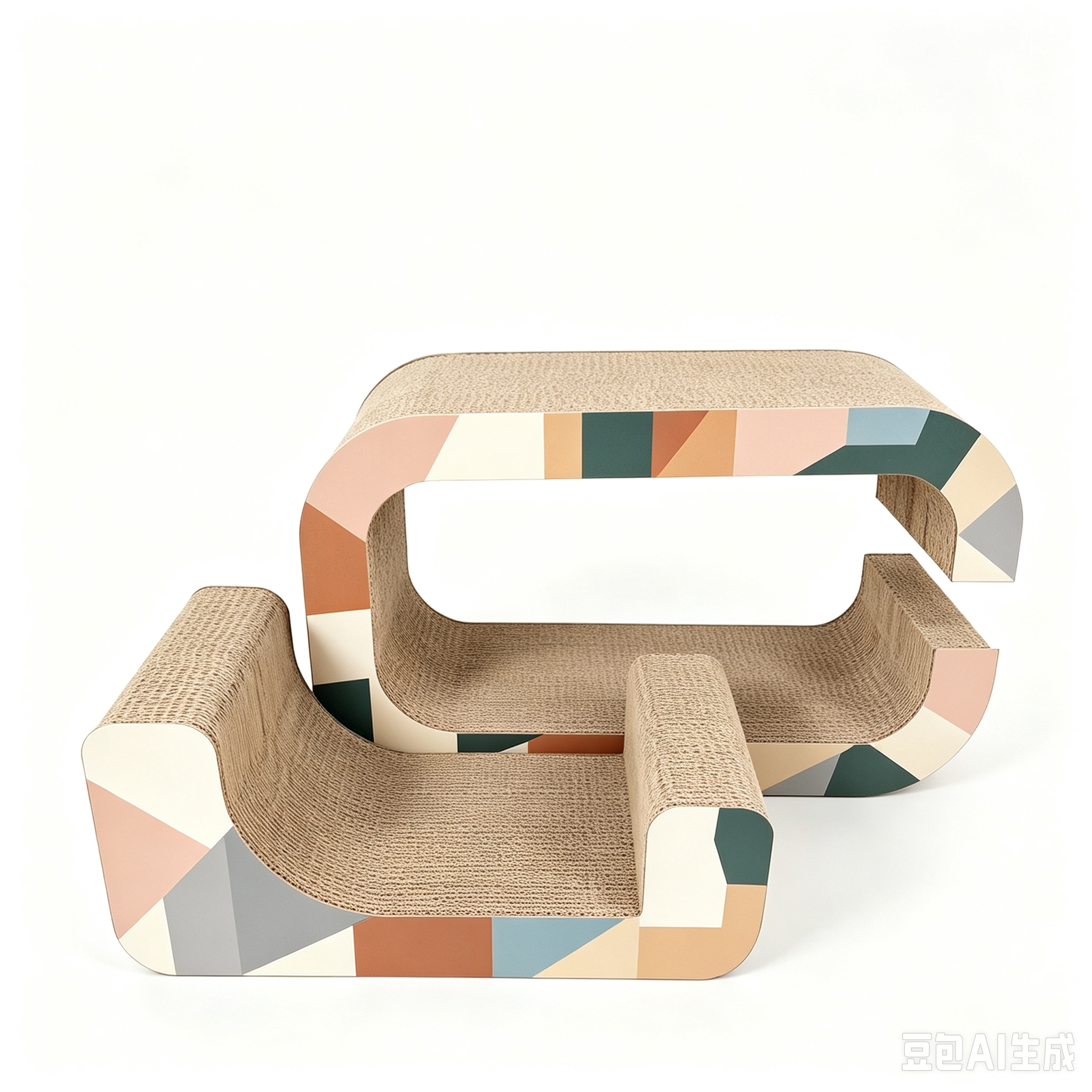 Wholesale & Custom Morandi Combined Tunnel Cat Scratcher ZB-0114 3