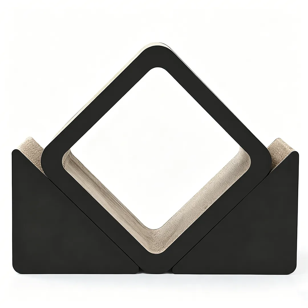 Arranhador de gato minimalista preto geométrico personalizado premium ZB-0177 4