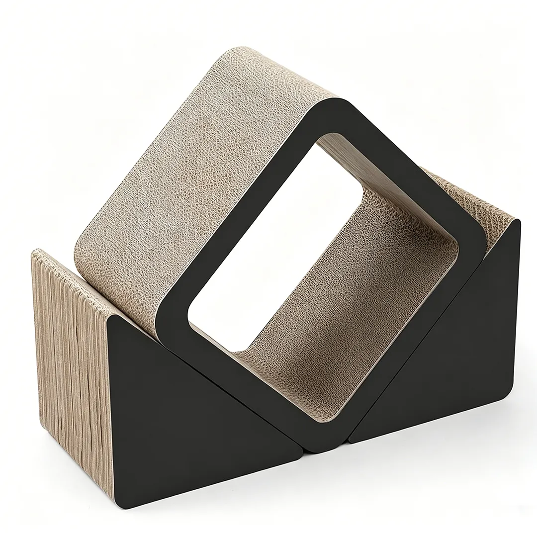 Arranhador de gato minimalista preto geométrico personalizado premium ZB-0177 3