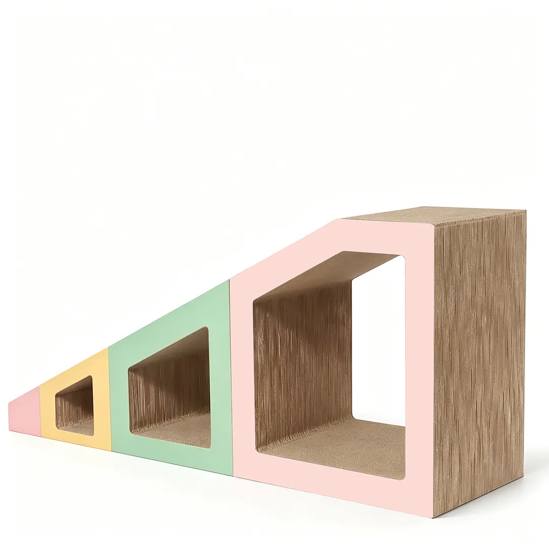 Custom High-Quality 4-in-1 Nestable Cat Scratcher House ZB-0184