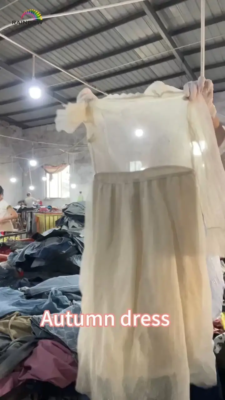 wholesale secondhand clothes ladies autumn dress long 45kg bales 1