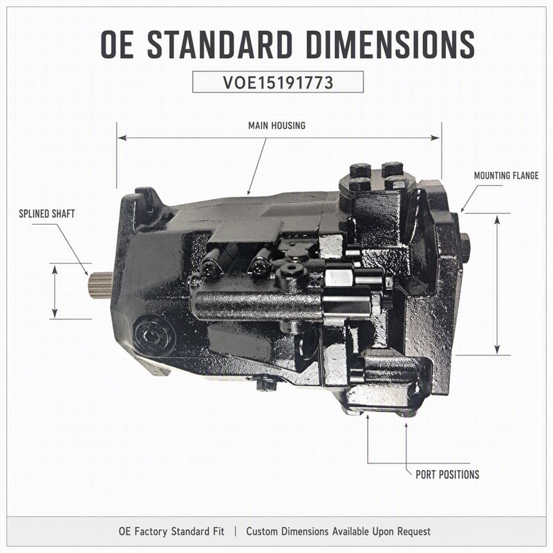 Hydraulic Pump VOE15191773 VOE11173091 17458121 17487751 for VOLVO Articulated truck A35F, A40F, A35F/G A35F/G 4
