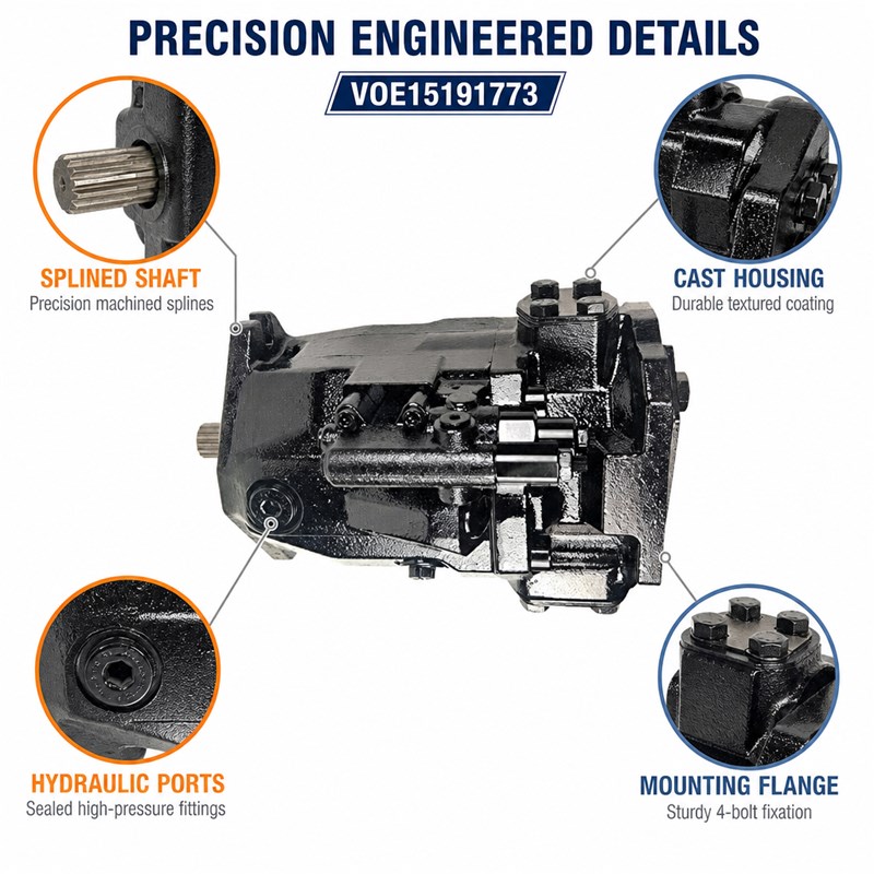 Hydraulic Pump VOE15191773 VOE11173091 17458121 17487751 for VOLVO Articulated truck A35F, A40F, A35F/G A35F/G 3