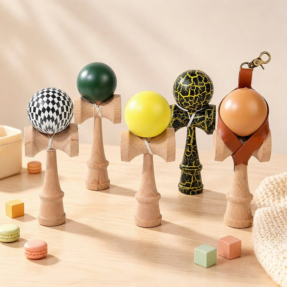 Kendama-Spielzeug aus Ahornholz, professionelles Geschicklichkeitsballspiel, OEM/ODM-kundenspezifischer Großhandel 3
