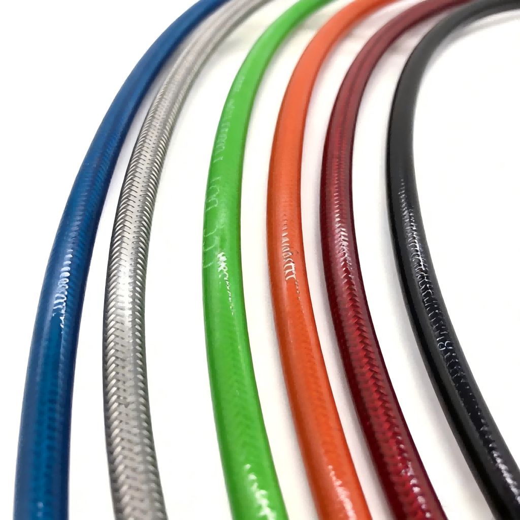 Colored PTFE Brake Line with UV-Stable PU Coating, Custom Colors 6