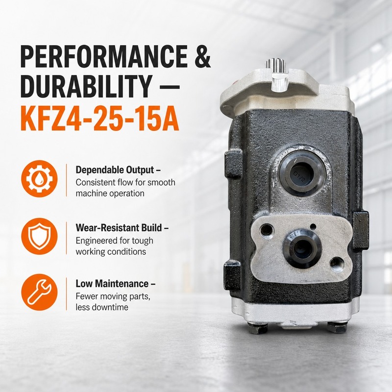Pompa a ingranaggi KYB KFZ4-25-15A KFZ4-25-15CHN KFP2227-14CS KFZ4-25-15-7CHN 14376724 per caricatore KOMATSU 2