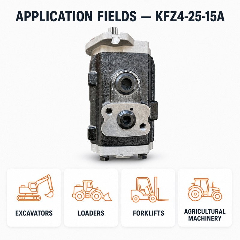 Pompa a ingranaggi KYB KFZ4-25-15A KFZ4-25-15CHN KFP2227-14CS KFZ4-25-15-7CHN 14376724 per caricatore KOMATSU 3