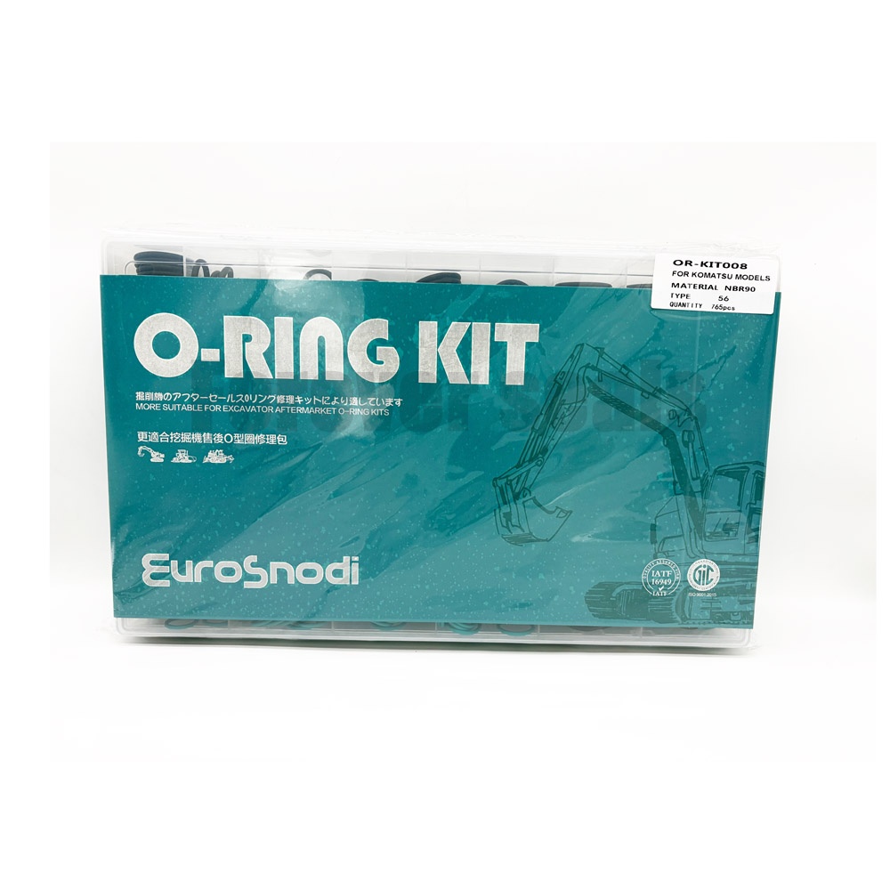 Kit de juntas tóricas para excavadora Komatsu, 765 piezas, varios tamaños, estándar AS568, NBR. Juego de juntas tóricas para mantenimiento. 1