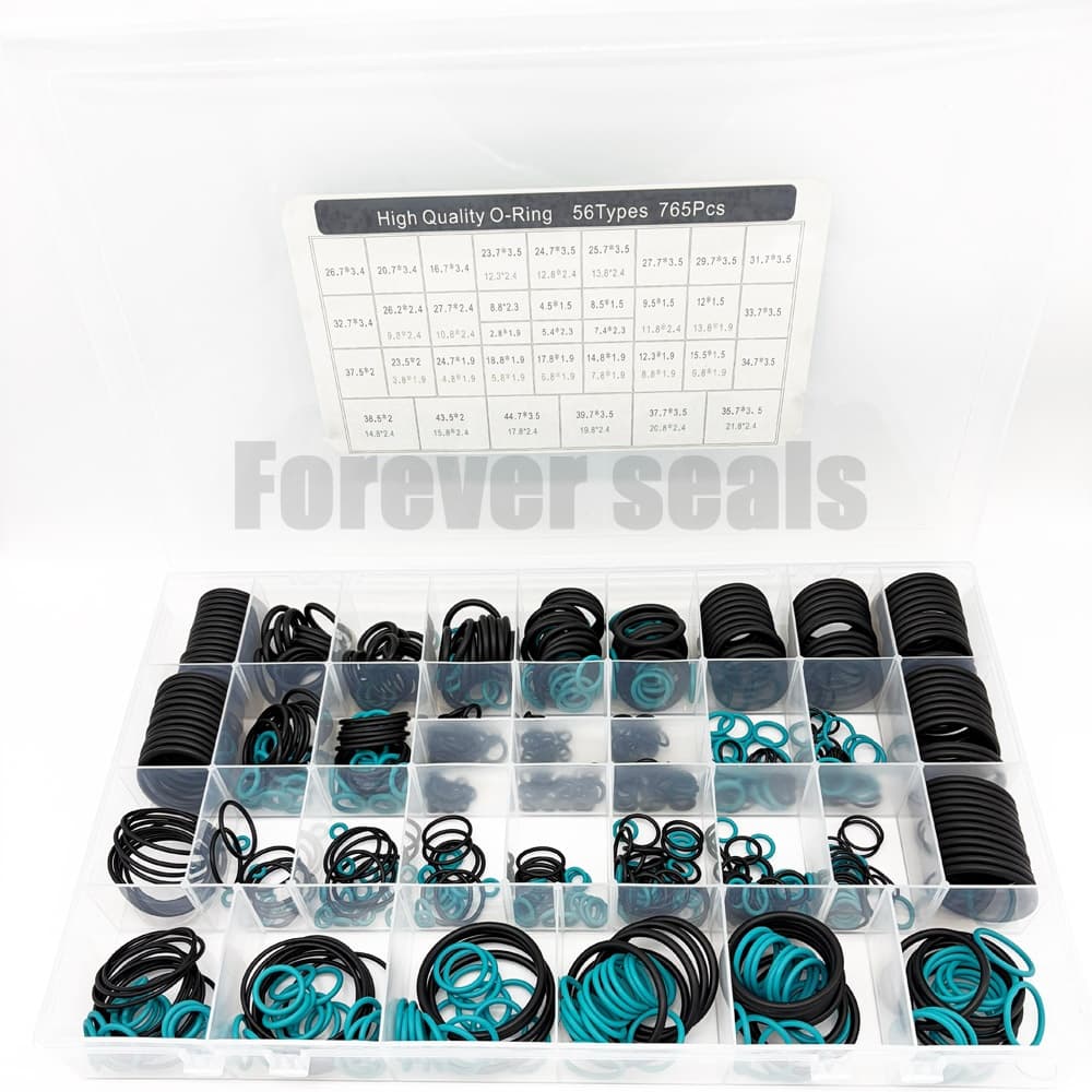Kit de juntas tóricas para excavadora Komatsu, 765 piezas, varios tamaños, estándar AS568, NBR. Juego de juntas tóricas para mantenimiento. 5