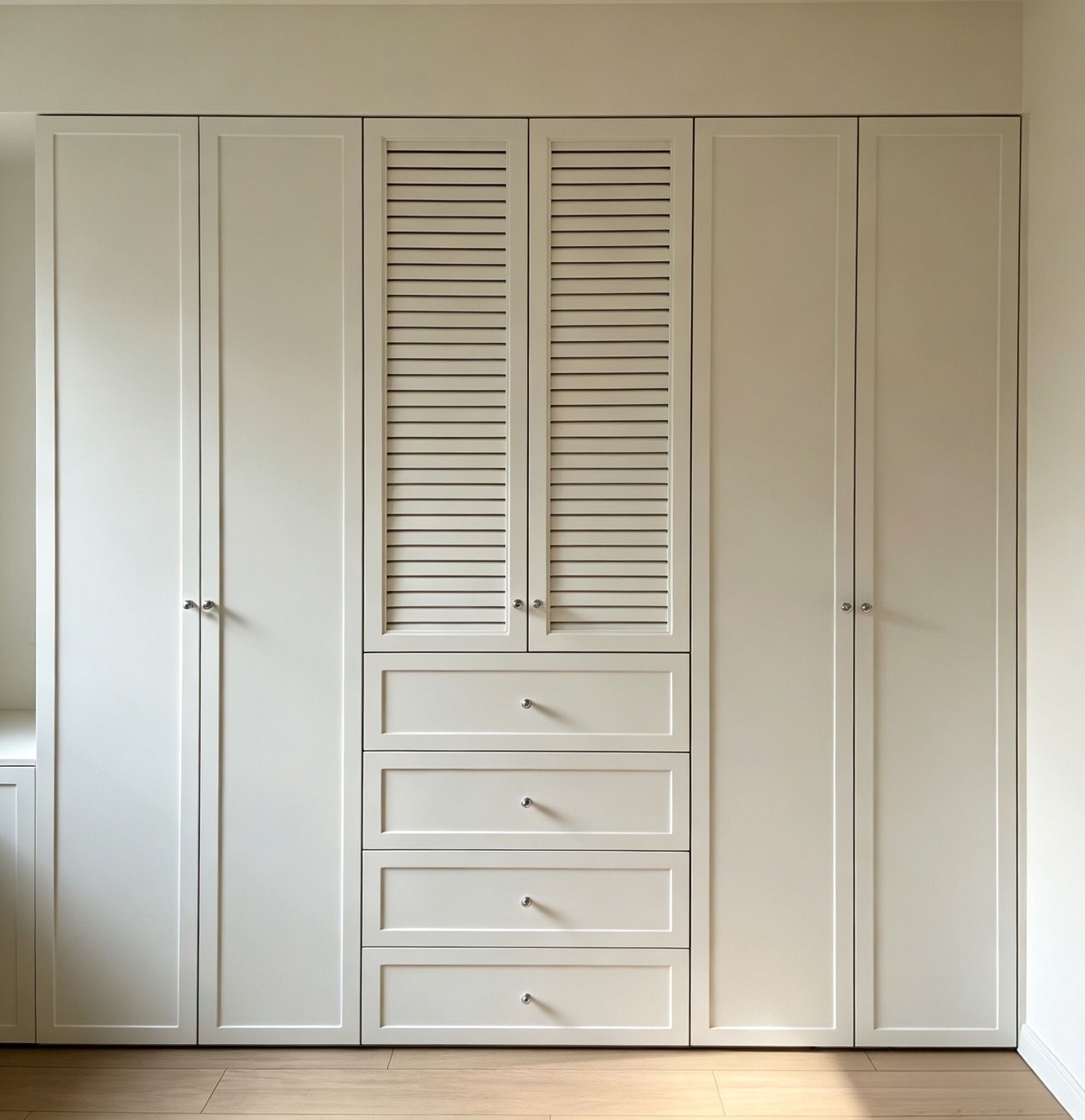 wardrobe with louvered door