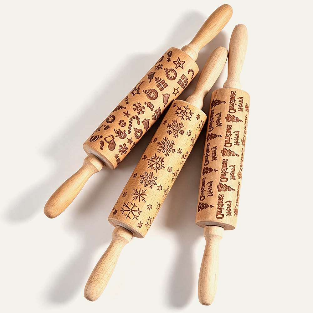 Mattarello in legno di alta qualità, fornitore di utensili da cucina in legno massello personalizzati 2