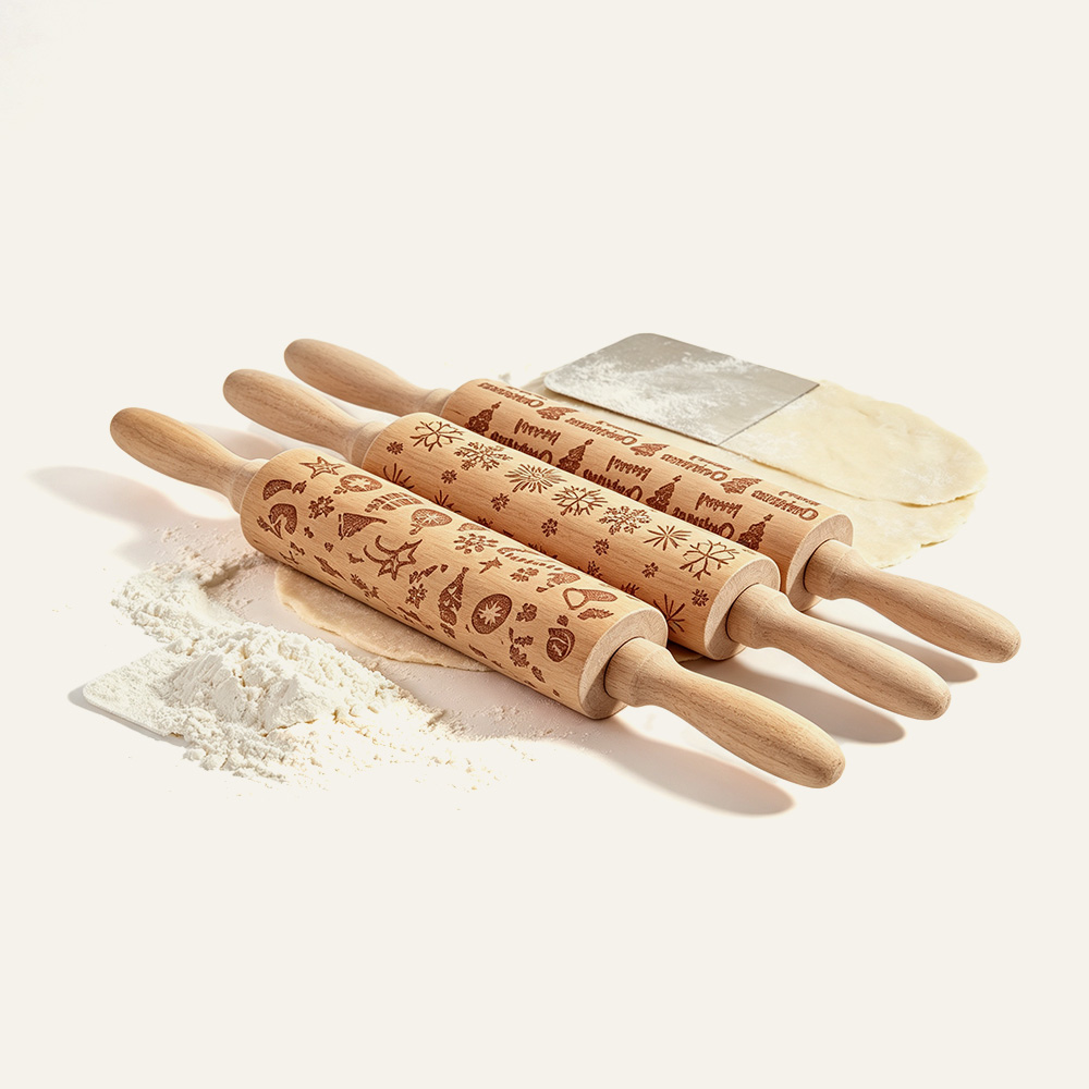 Mattarello in legno di alta qualità, fornitore di utensili da cucina in legno massello personalizzati 1