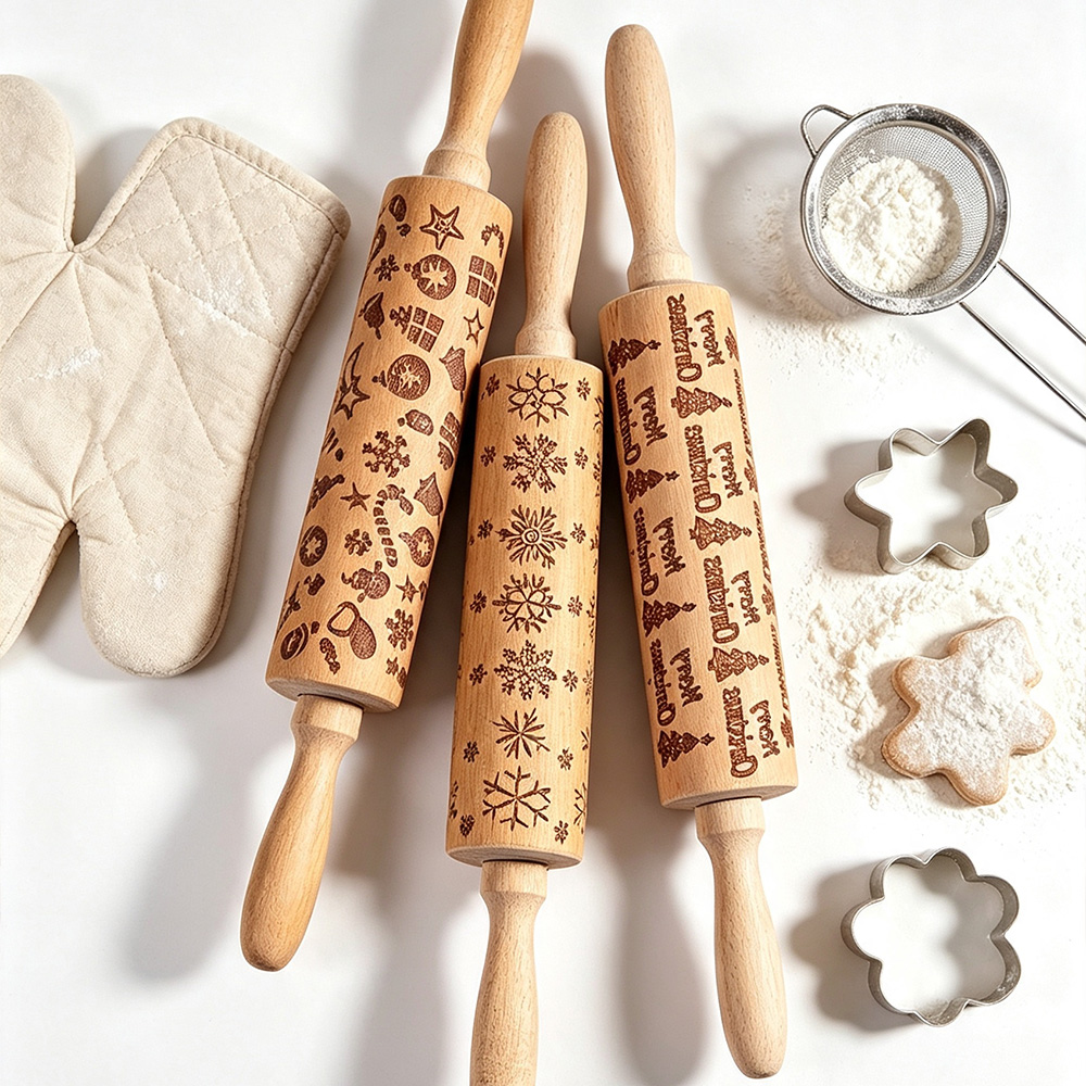 Mattarello in legno di alta qualità, fornitore di utensili da cucina in legno massello personalizzati 5