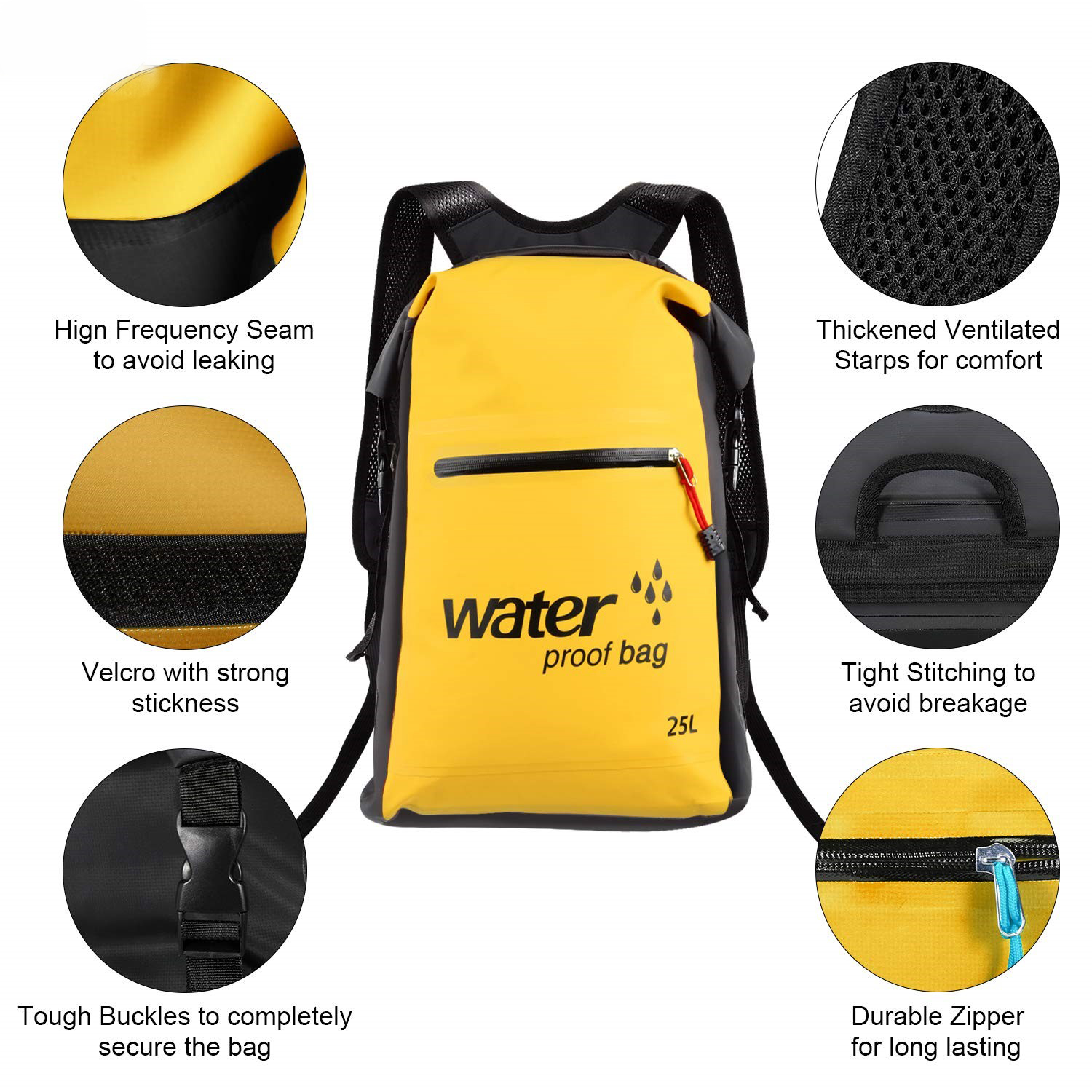 Customizable Waterproof Dry Bag Backpack Outdoor Hiking Camping Roll Top Dry Bag Backpack 5