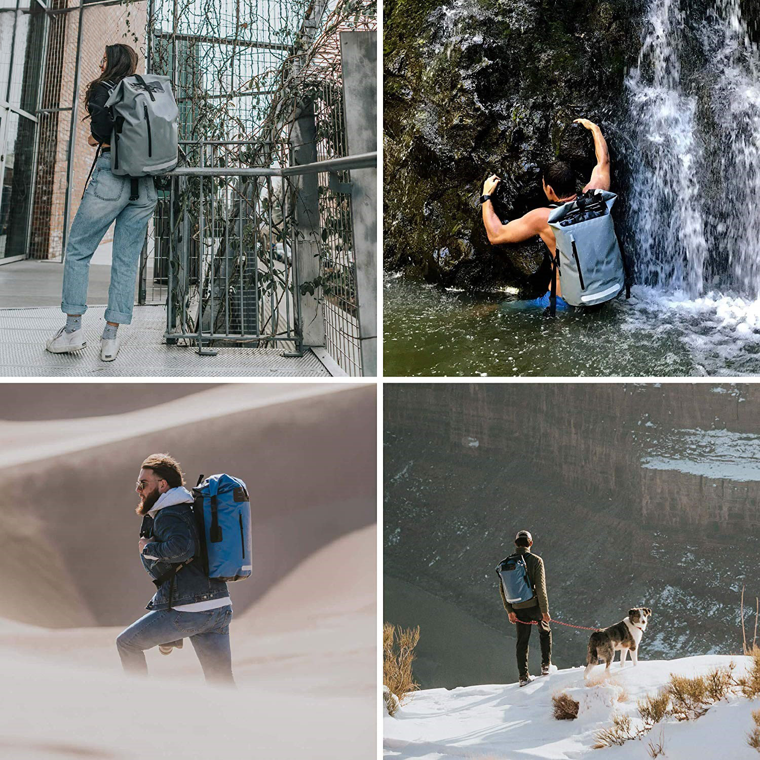 Promotion Outdoor Camping Mountaineering Floating PVC Bucket Backpack Custom Logo Ocean Pack Clear Window Waterproof Dry Bag 6