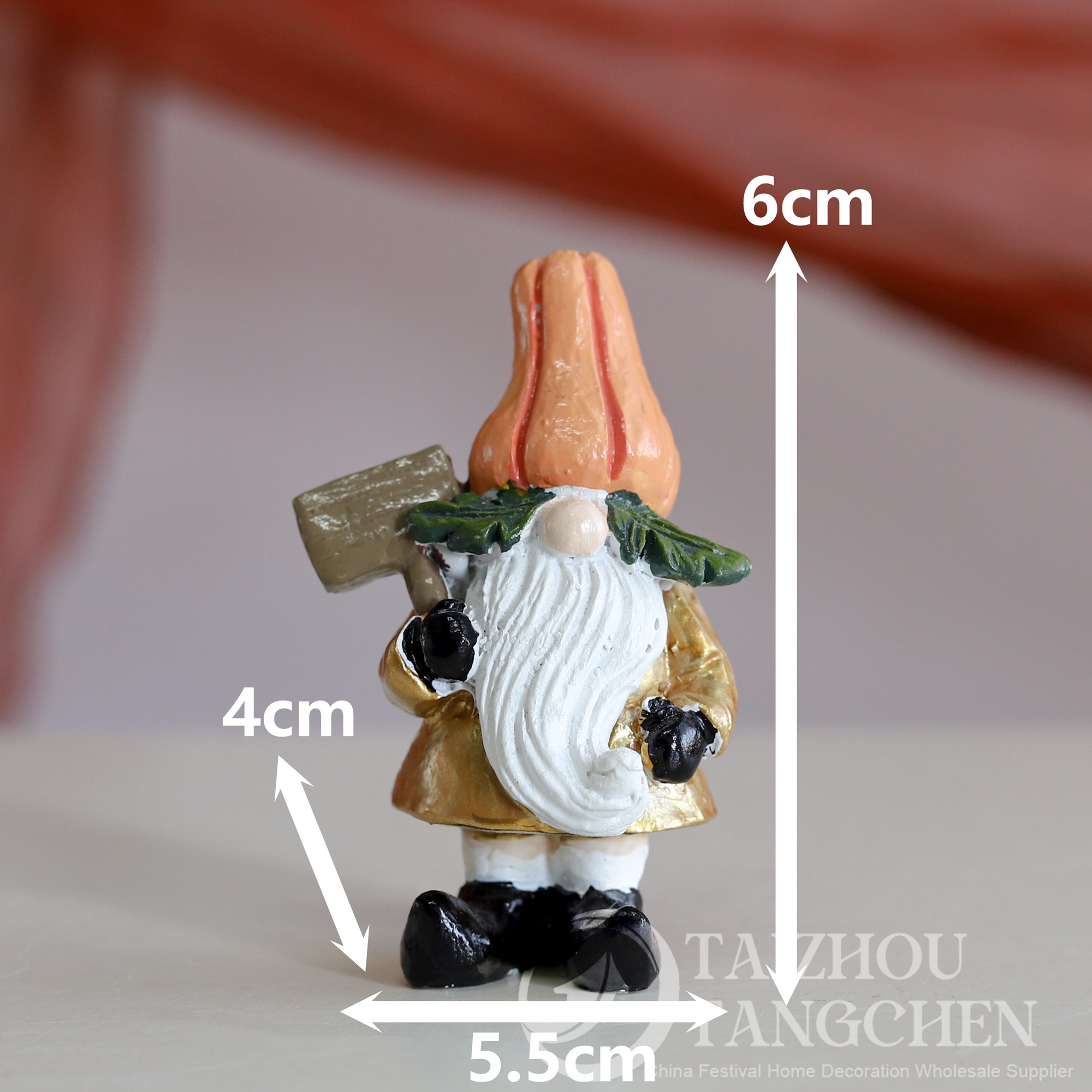 Hot Sale Christmas Resin Gnome Figurine Hand Painted Cute Handicraft Statue Thanksgiving Harvest Home Tabletop Garden Factory 7