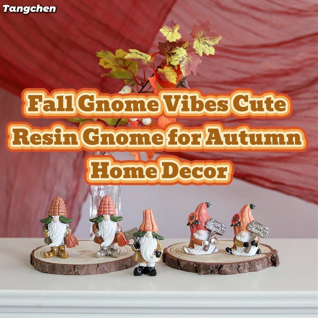 Hot Sale Christmas Resin Gnome Figurine Hand Painted Cute Handicraft Statue Thanksgiving Harvest Home Tabletop Garden Factory 1