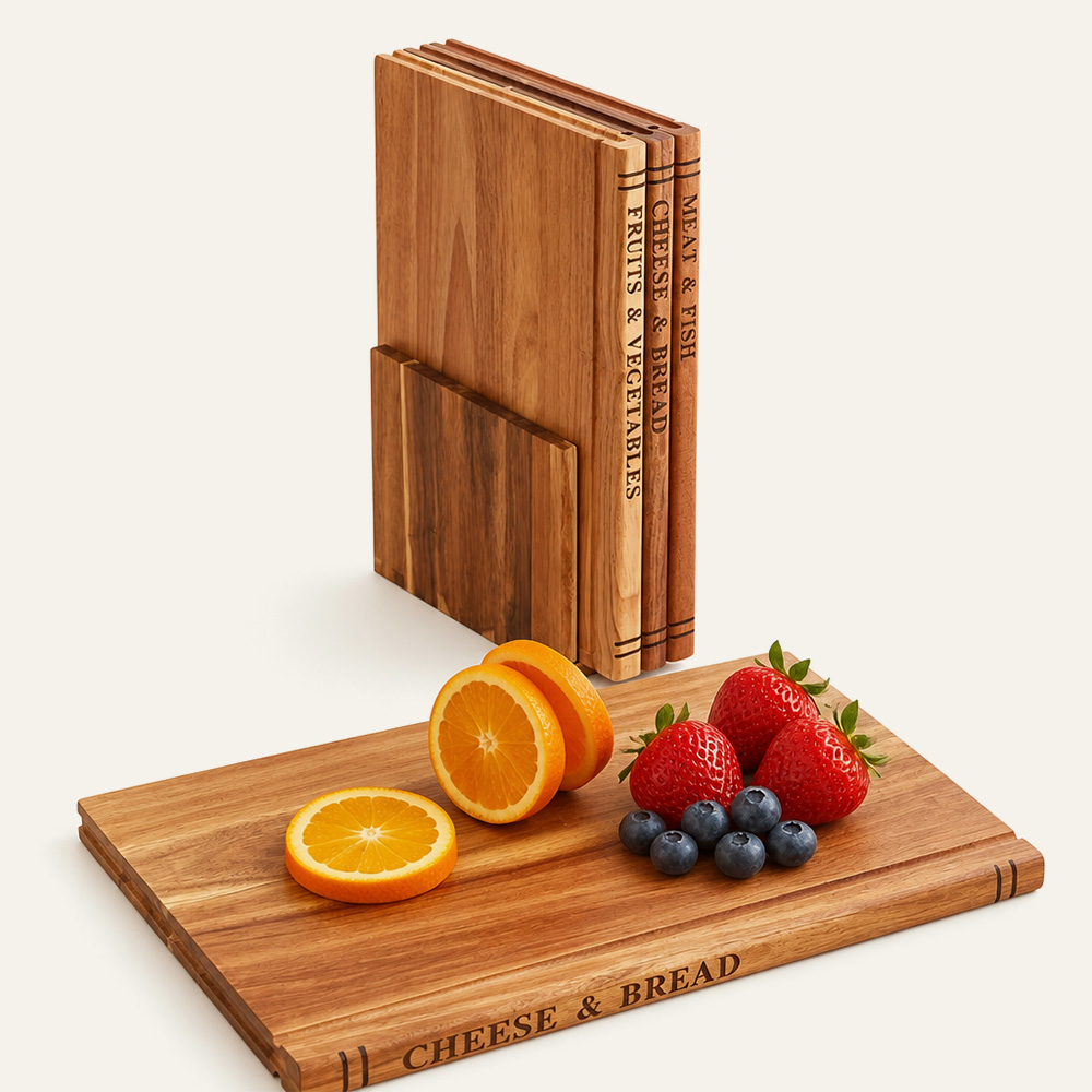 Schneidebrett-Set aus Akazienholz – Geschenkidee, Großhändler 2