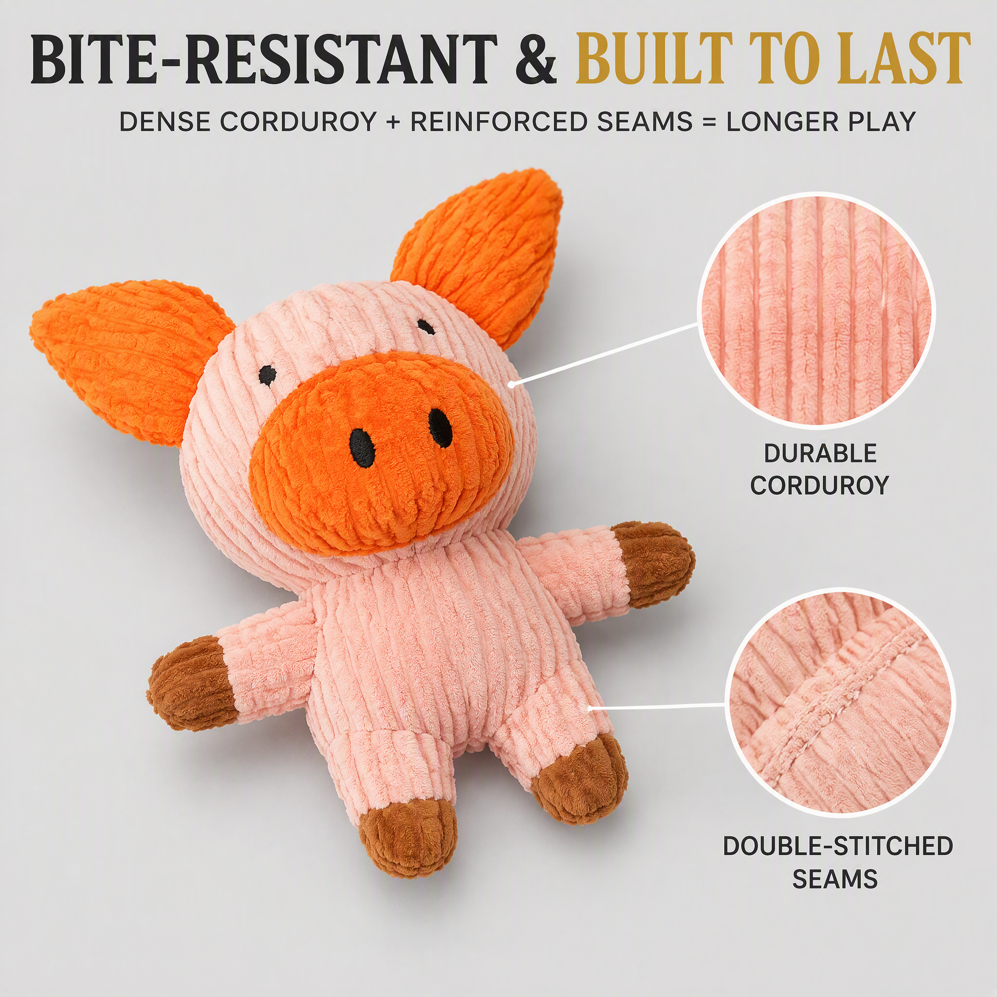ROADREIGN Juguetes de peluche chirriantes para cachorros y perros pequeños: más de 100 estilos resistentes a las mordeduras: frutas, comida rápida y animales de pana con chirriadores incorporados, alivio de la dentición y cura del aburrimiento, 4
