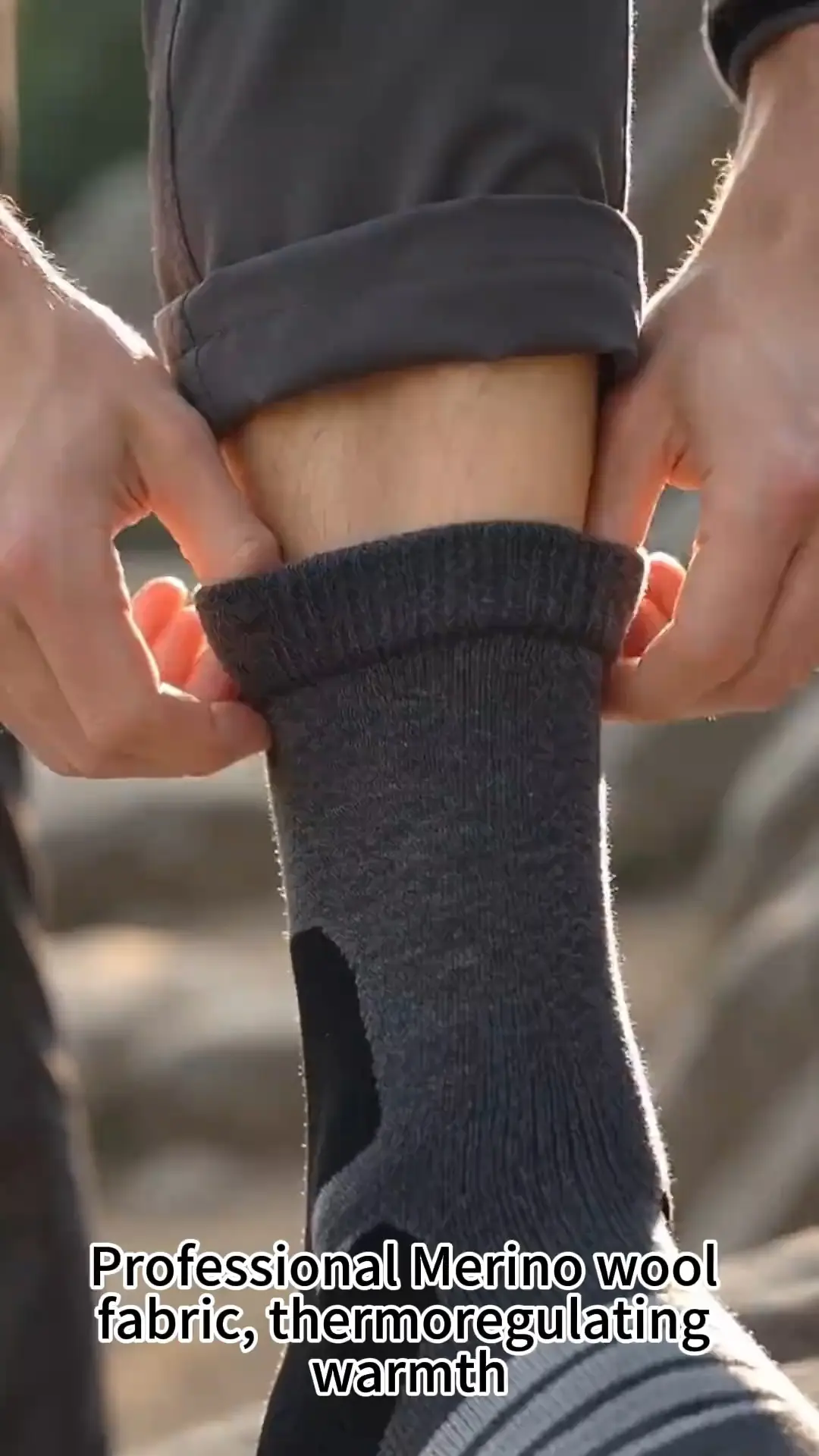 Premium Merino Wool Hiking Socks WarmCold Resistant NonSlip Heel Smooth Toe High Stretch Cuff for Outdoor Adventures 1