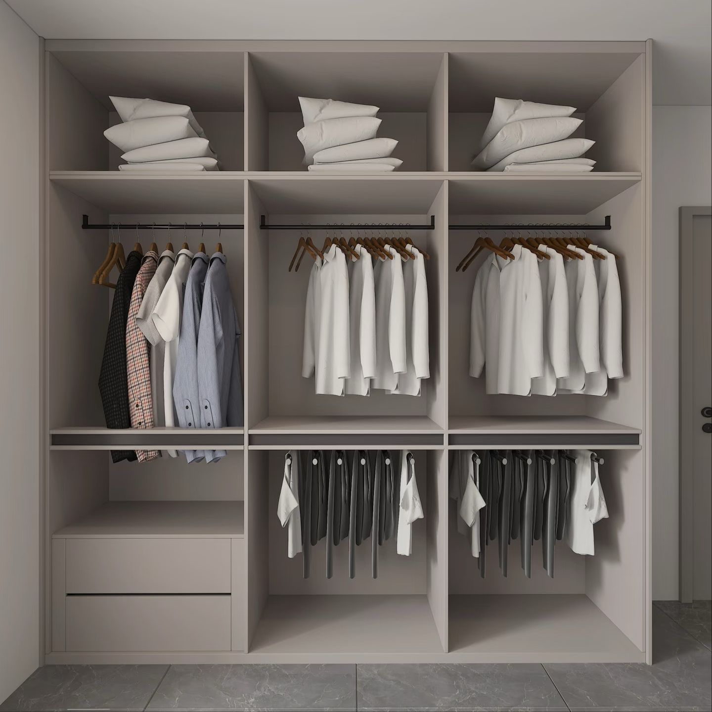 modern wardrobe layout