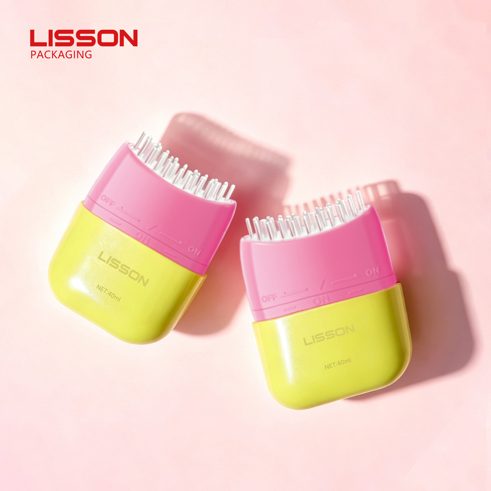 PE hair care bottle with PP applicator housing