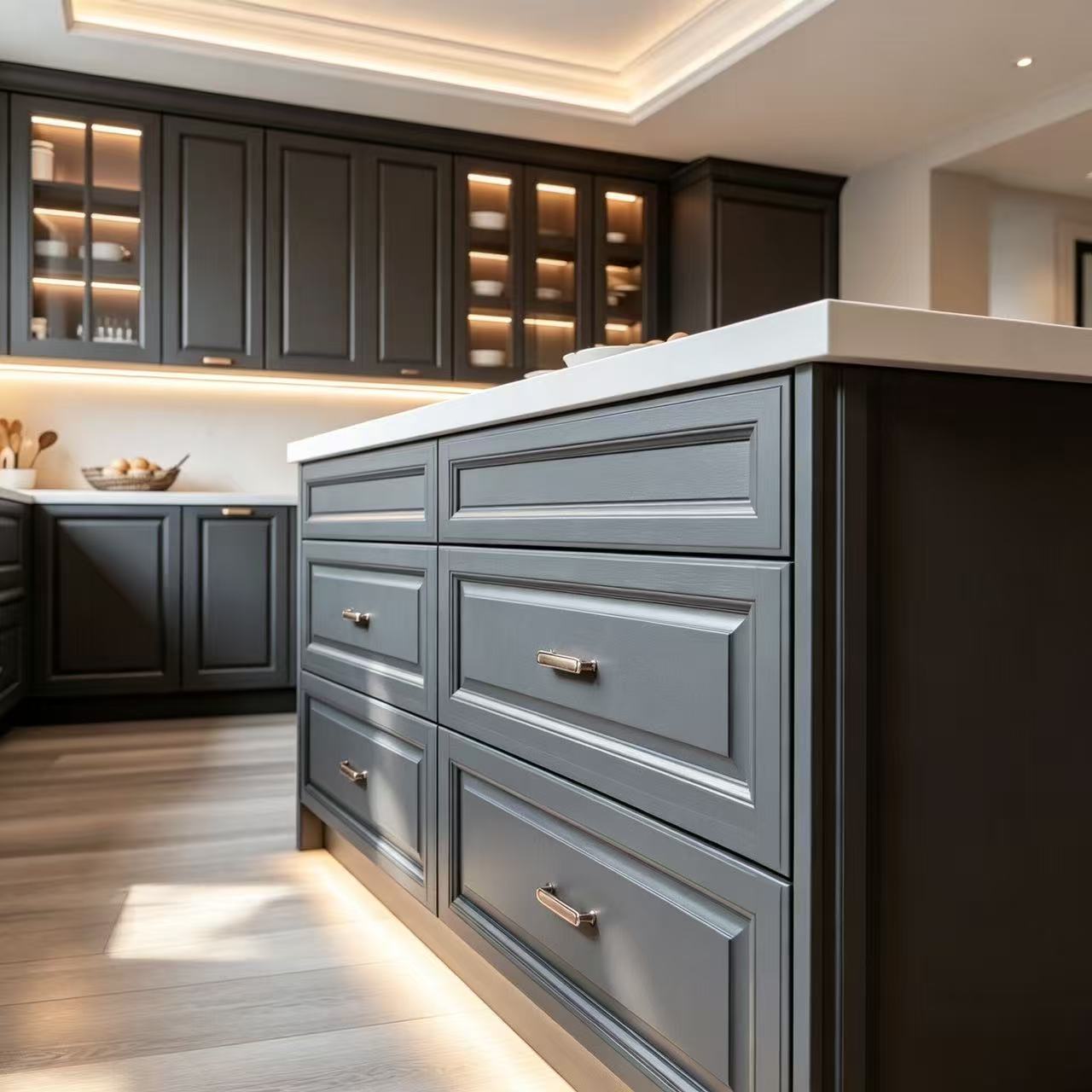 matta black kitchen cabinet central island 