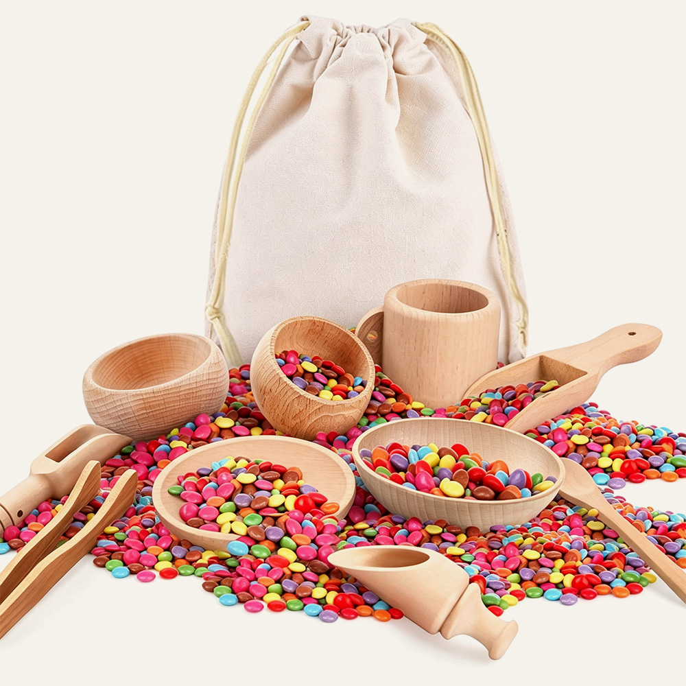 Montessori-Sinnesbox-Set aus Buchenholz, Feinmotorik-Lernspielzeug für Kinder, Großhändler 4