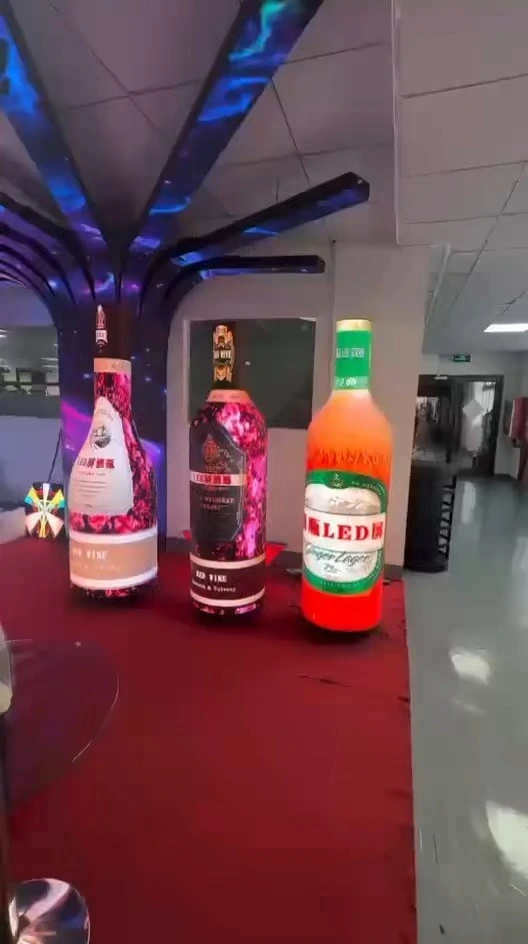 P2 LED beer bottle display for creative beverage advertising