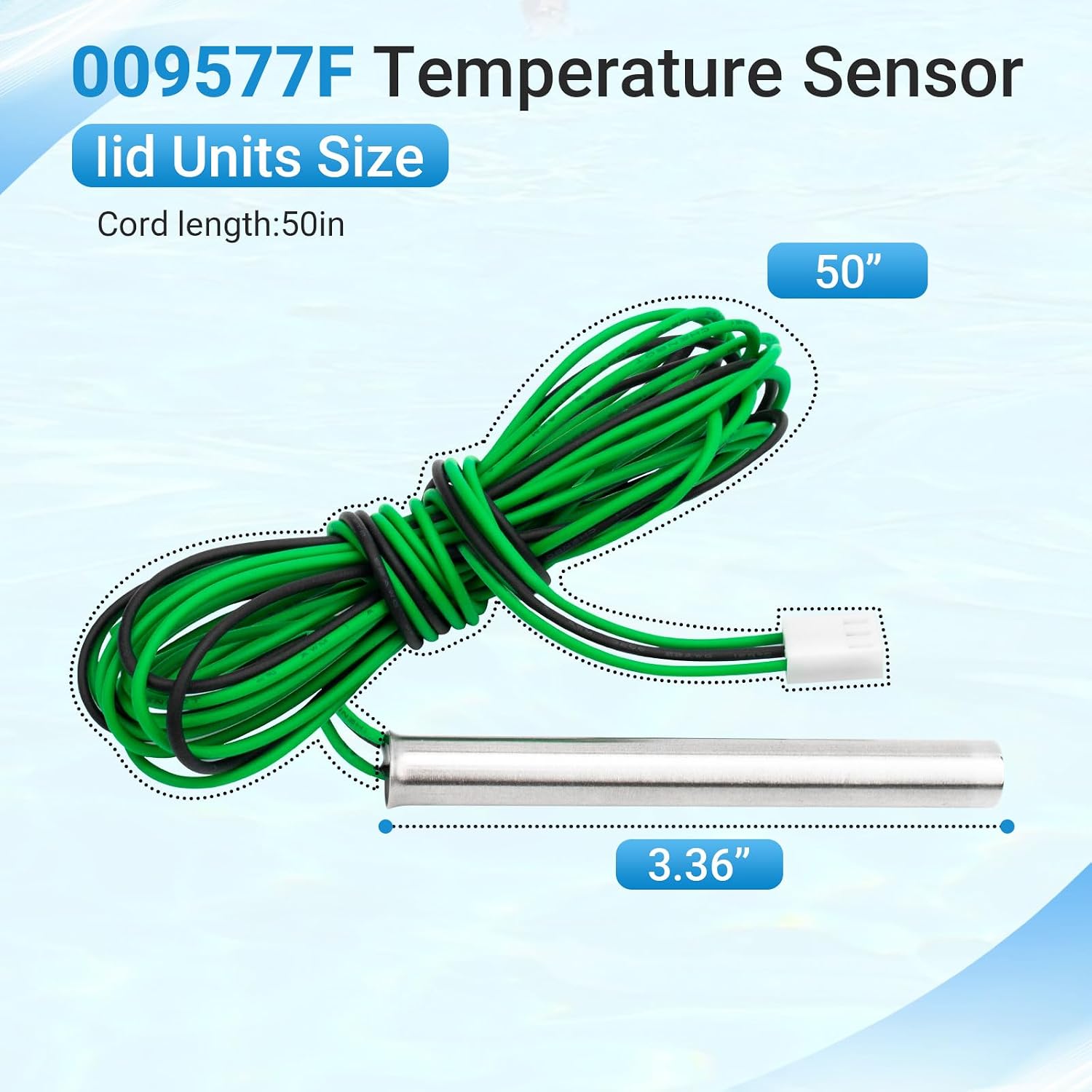 009577F Pool Heater Temperature Sensor Replacement for Raypak 206A 266A 336A 406A 5