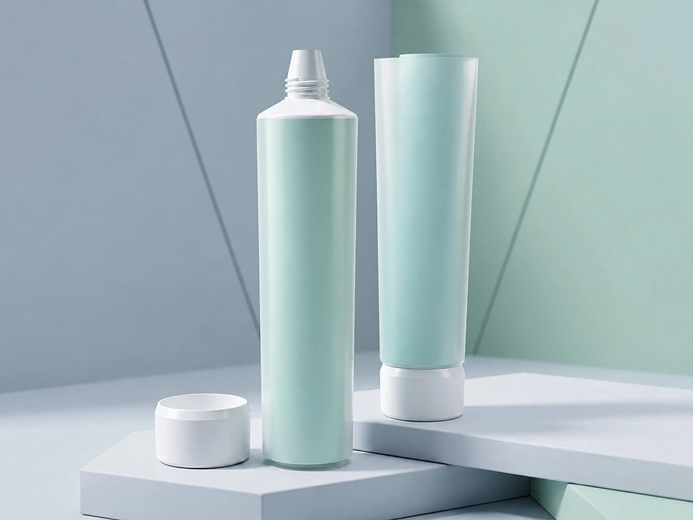 Dual-Chamber PE Cosmetic Tube for Two-Part Formulas 200ml 50mm 1