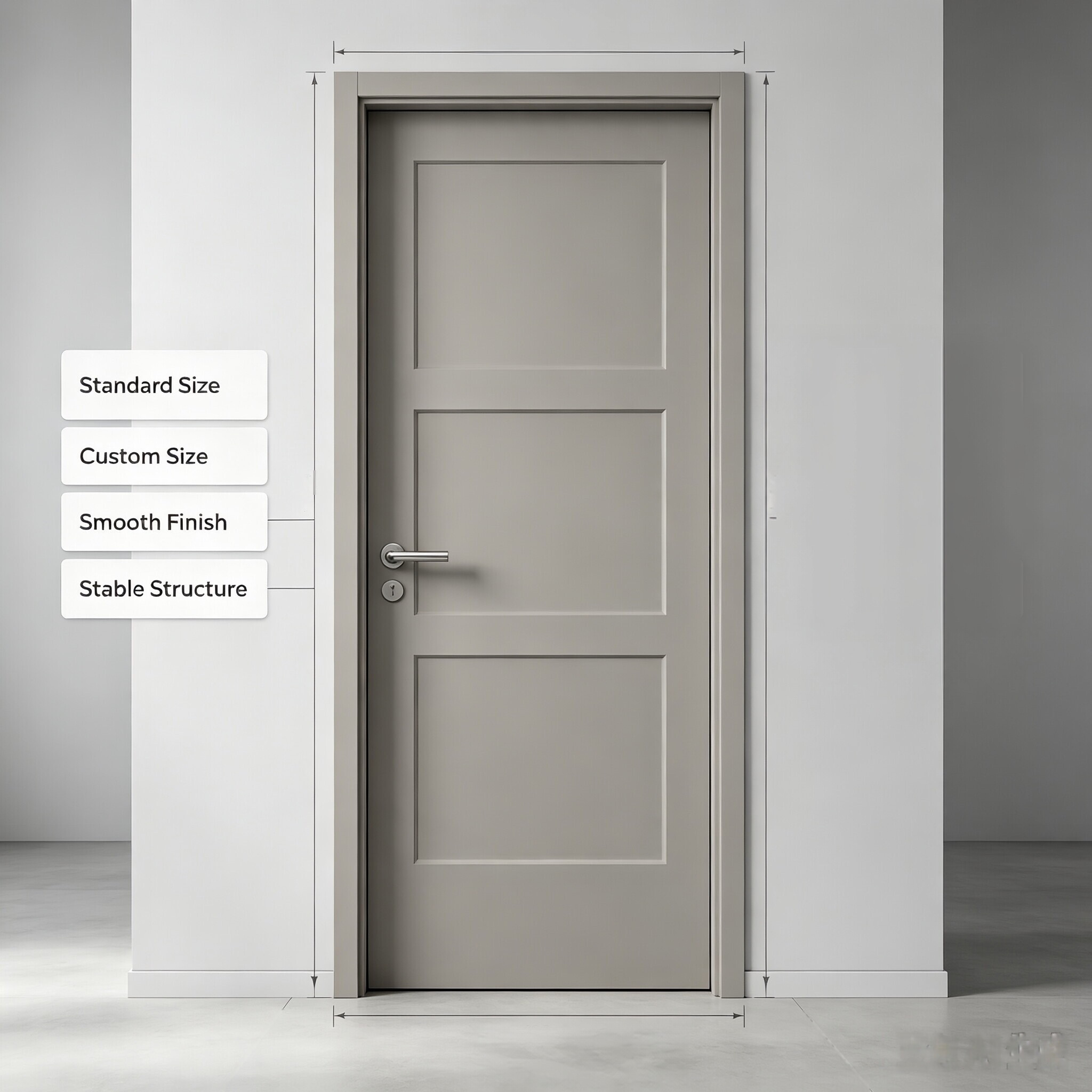 gray painted interior door for residential use