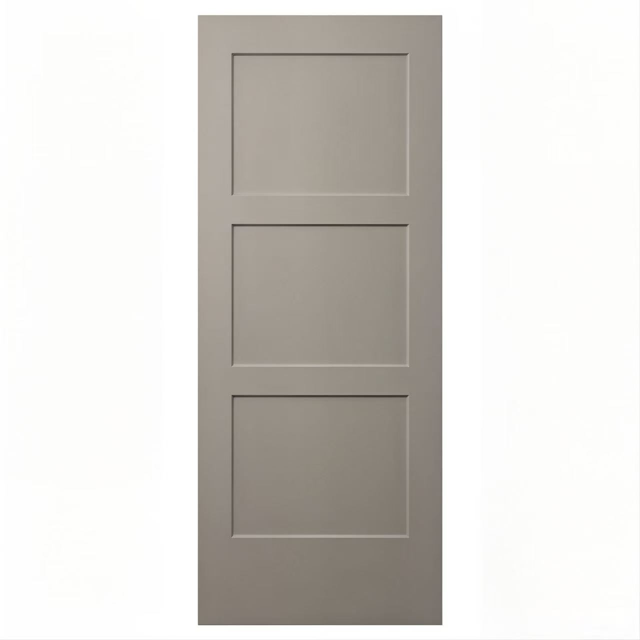 3 shaker panels gray painted interior door