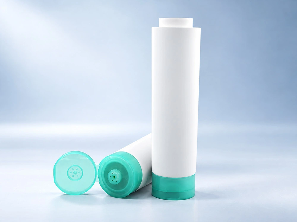 Dual-Chamber PE Cosmetic Tube with Flip-Top Cap 200ml 50mm 1