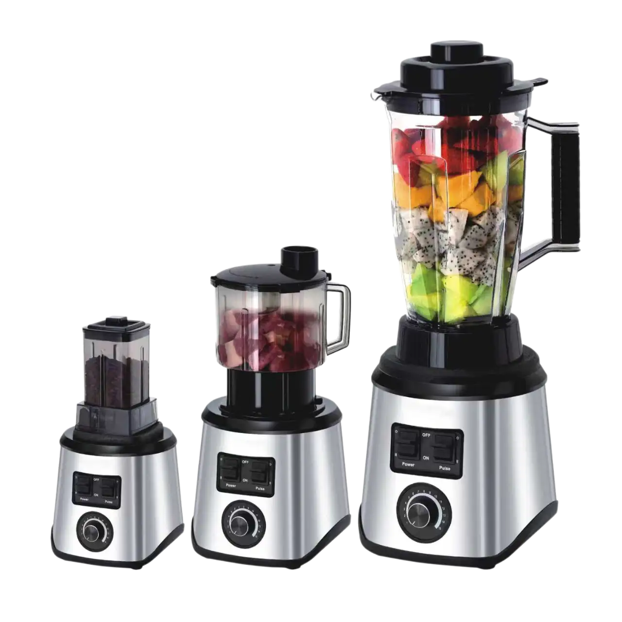 3 In 1 Multifunction Commercial Blender 800W 3L High Speed Blender for Blending, Chopping & Grinding OEM ODM Manufacturer 1