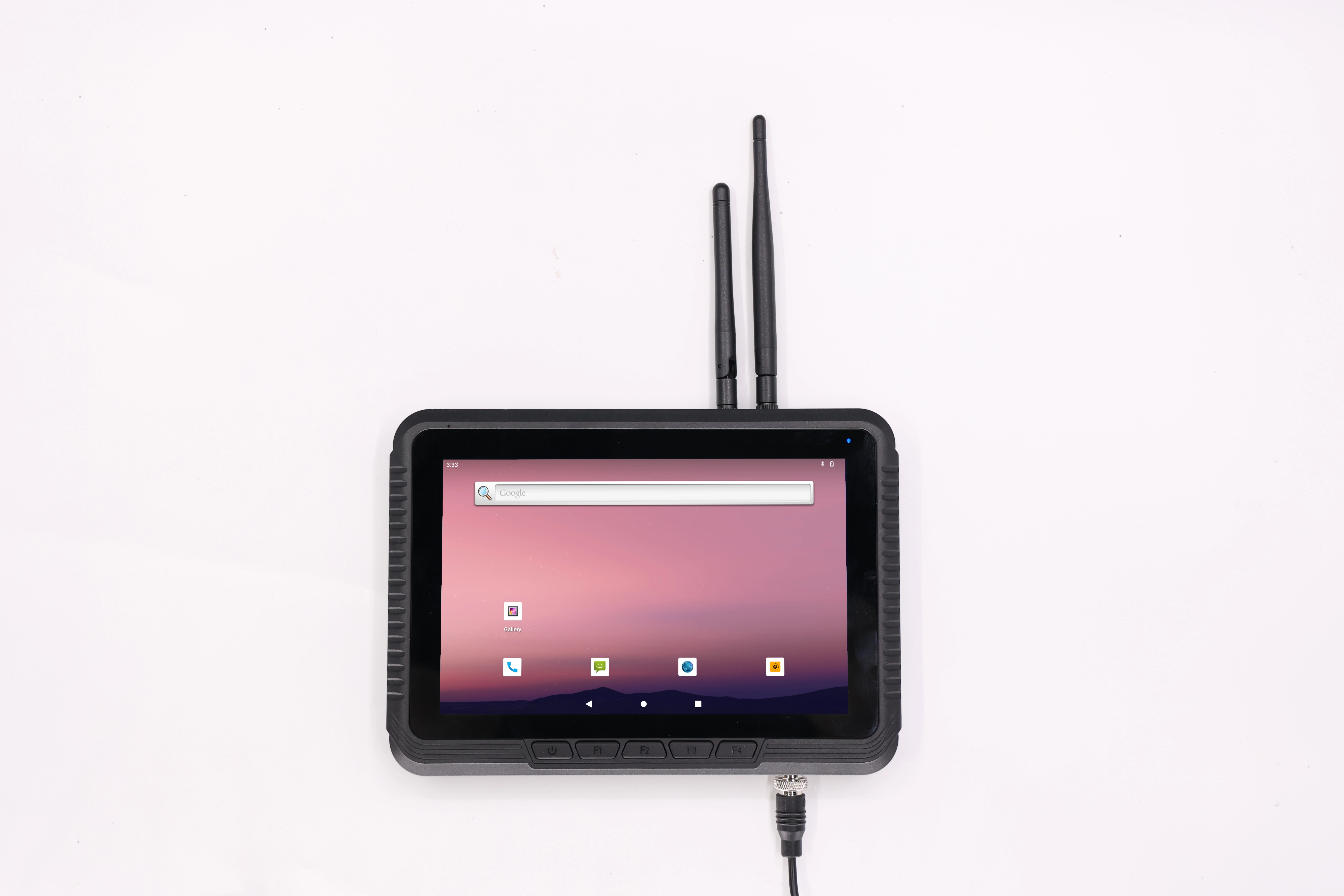 Computadora para vehículos Android de 8 pulgadas con conectores circulares C80A 1