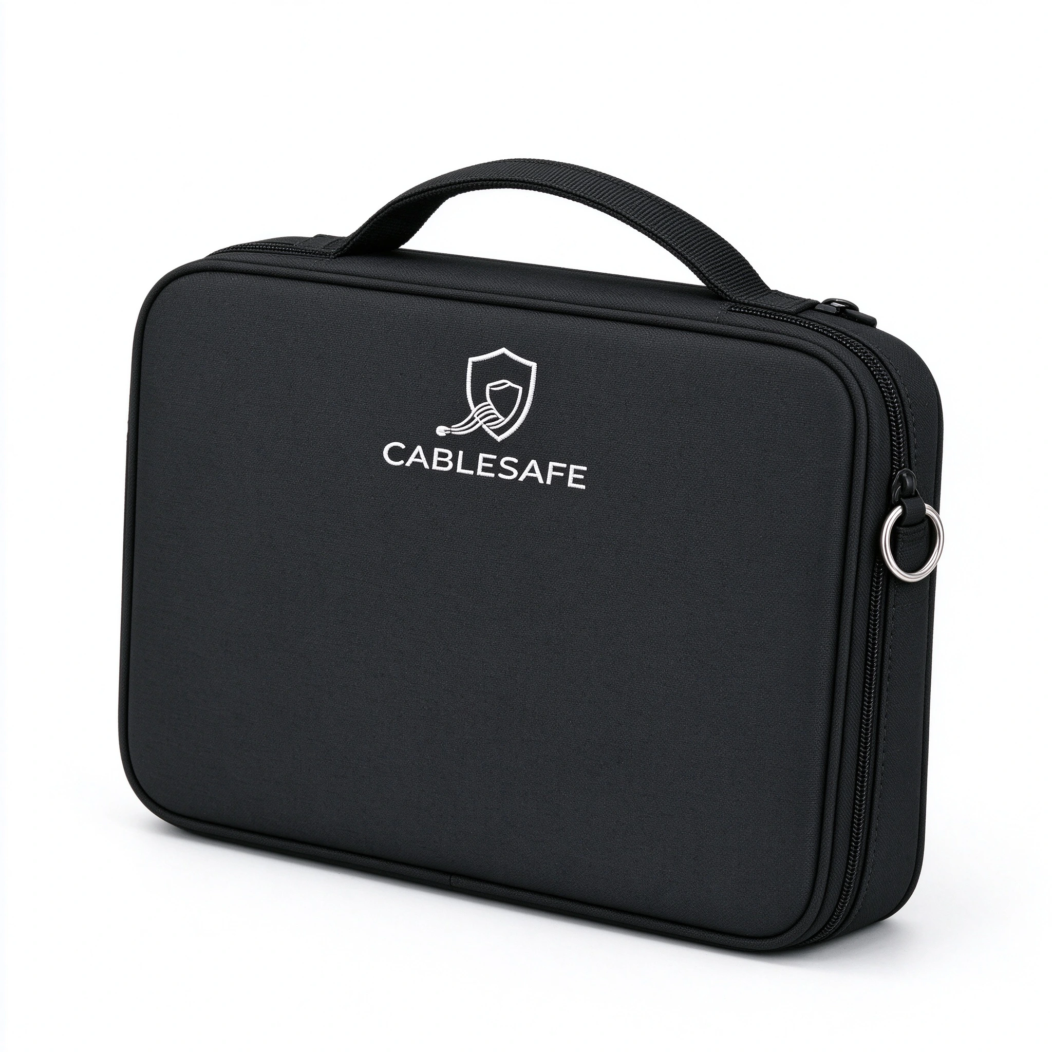 CABLESAFE Travel Cable Organizer Bag - Waterproof Electronic Accessories Case with Modular Dividers for Chargers, Power Bank, Phone, Earbuds, Hard Drive & Tech Gear 1