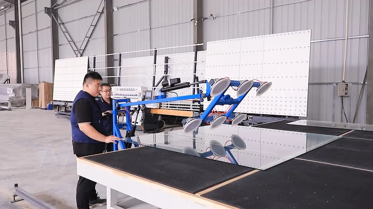 Automatic Glass Edging and Polishing Machine with Four Side Turnable Convey Table 1