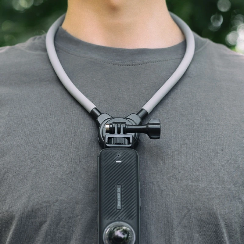 Supporto magnetico a sgancio rapido per collo per Insta360 X6/X5/X4 e DJI Osmo 360, supporto per action camera POV a 360° per il collo, accessorio per riprese a mani libere con montaggio sul petto. 1