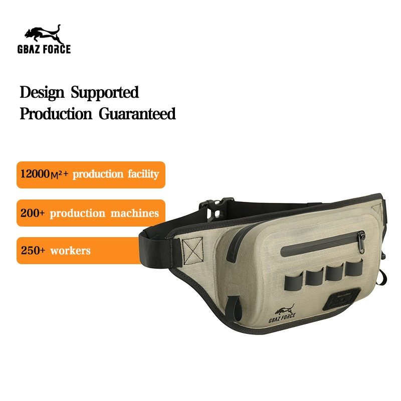 GAF 4L 420D Nylon Double TPU IPX7 Waterproof Submersible Waist Bag Hip Pack Fly Fishing Pangangaso Fanny Pack na may Airtight Zipper 1
