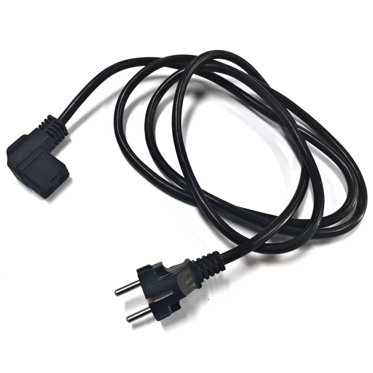 Кабель питания с 3-контактной прямой вилкой E6 Schuko 16A 250V и угловой вилкой IEC 60320 C19 1