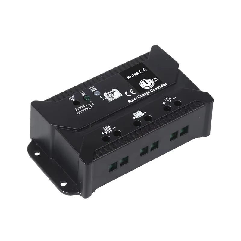 Régulateur de charge solaire PWM série ENS 5-20 A, 12 V/24 V automatique, compensation de température, protections multiples pour batteries GEL et plomb-acide 1