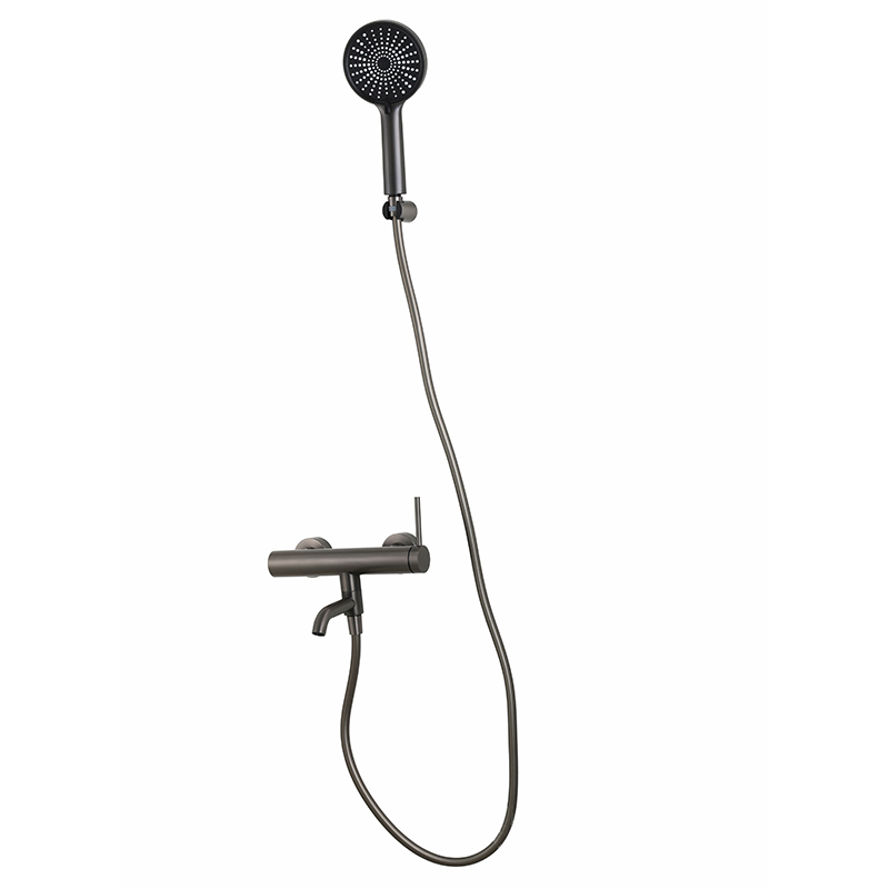 ST-910165M-SS-G 304 Stainless Steel Brushed PVD Gun Grey Simple Shower Set 1
