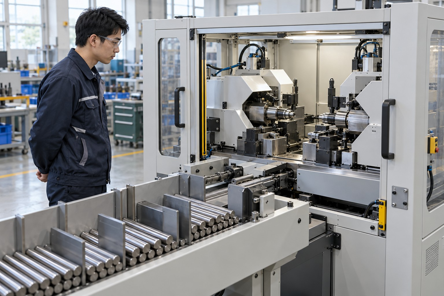 Automatic Feeding for Double End Chamfering Machines