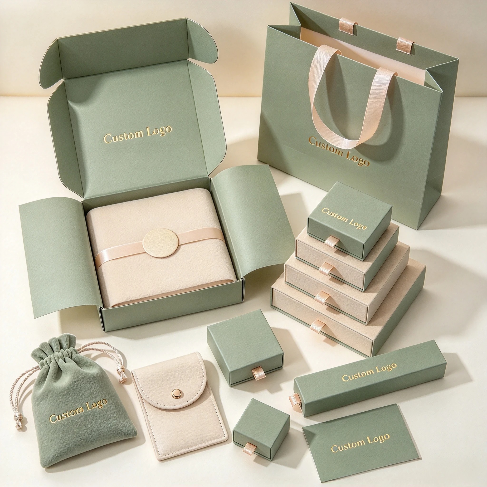 Eco-friendly Recycled Paper Drawer Rigid Jewelry Box for Necklace Earring Ring Bracelet 5