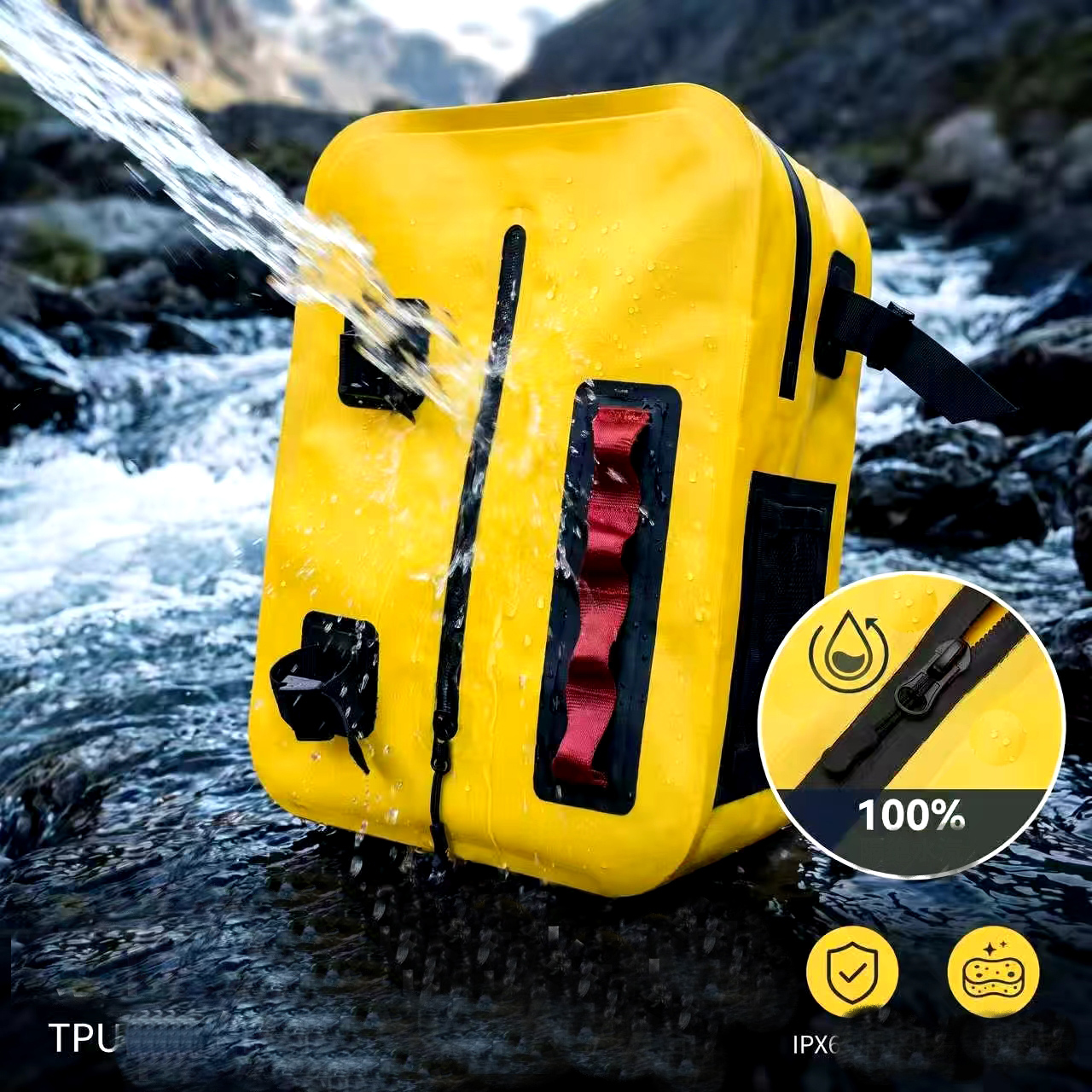 5L  15L 10L 20L 30L to 150L Waterproof Dry Bag for Women Men, Roll Top Lightweight Dry Storage Bag Backpack with Phone Zipper Pocket 2