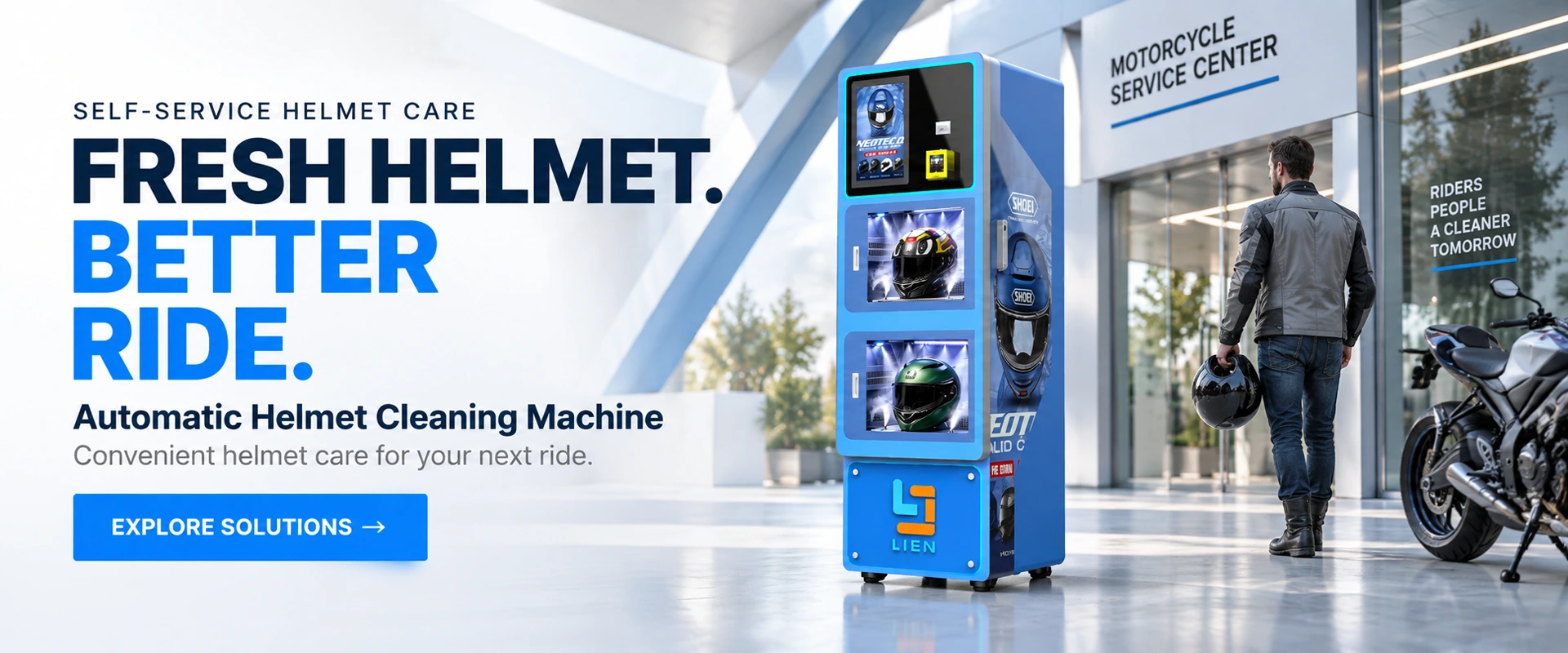 Automatic Helmet Cleaning & Disinfection Machine/Self-service Kiosks 1